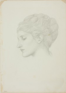 Woman's Head in Profile to Left, c. 1873-77.