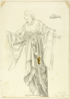 Study for Figure of 'Idleness - The Romaunt of the Rose, c. 1873-77.