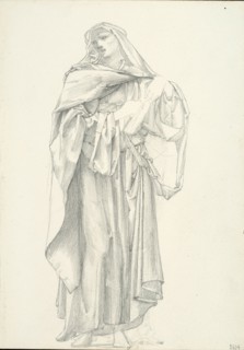Draped Male Figure (sketchbook #2614), c. 1873-77.