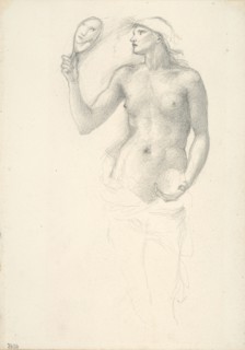 Semi-Nude Female Figure with Mirror in Right Hand, c. 1873-77.