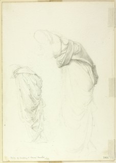 Drapery, two studies for The Mirror of Venus, c. 1873-77.