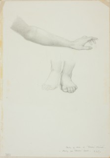Arm and Feet, study for Mirror of Venus, c. 1873-77.