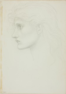 Head of Girl Facing Left, c. 1873-77.