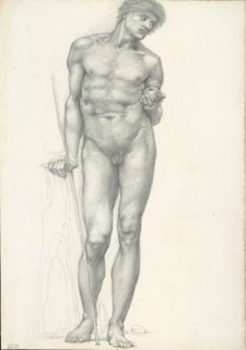 Paris with Golden Apple in Left Hand, for the Troy Triptych (sketchbook #2638), c. 1873-77.