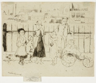Events Over the Railings, Chelsea Embankment, 1888-89.