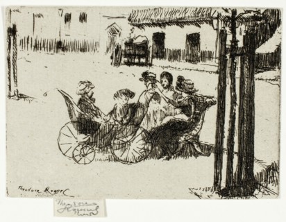 Little Girls and Perambulators, Chelsea Embankment, 1888-89.