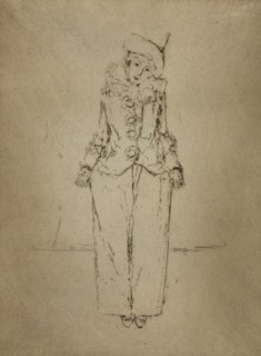 Pierrot en Pied, Portrait of the Lady A. C., 1888.