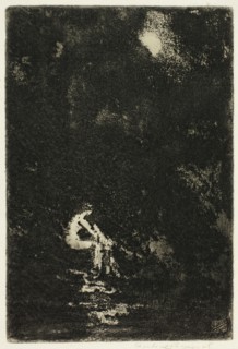 A Nymph Bathing, Moonlight, 1890-1900.