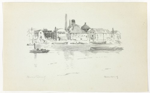 Battersea from the River, Low Tide, 1890-94.