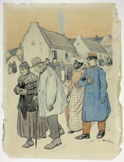 Street Scene with Two Couples, n.d.