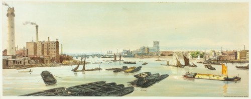 Westminster, from Waterloo Bridge, plate nineteen from Original Views of London as It Is, 1842.