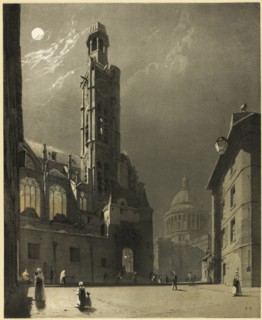 St. Etienne du Mont and the Pantheon, Paris, 1839.