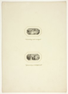 Study for a plate from The Triumphs of Temper, in the 1796 Royal Engagements Pocket Book, c. 1795.