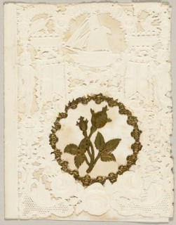 Untitled Valentine (Gold Flowers in a Wreath), 1855/60.
