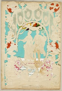 Untitled Valentine (Antique Couple with Putti), c. 1850.