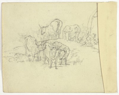 Cattle (recto); The Charlatan (verso), n.d. (recto); 1789/1843 (verso).