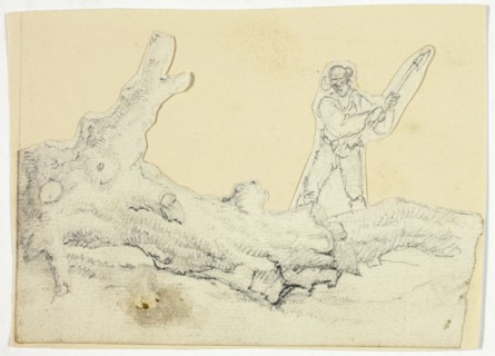 Woodsman Axing Fallen Tree.d..