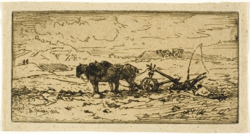 Plowman and his Team Resting, 1846.