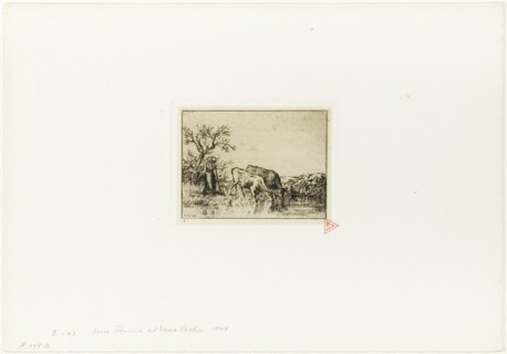Woman Tending Two Cows, 1848.