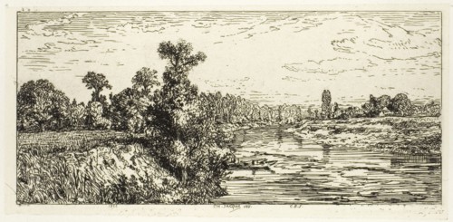 The Isle of Aligre, with Two Boats, 1844.