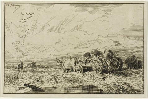 Landscape with Ox-Drawn Wagon, 1846.