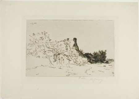 The Large Thatched Cottage, Kercassier, c. 1875.