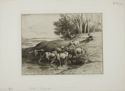 Cows at the Watering Place, 1850.