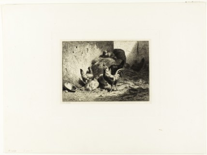 Rooster and Hens, c. 1864.