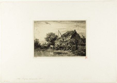 Peasant House with Pond, 1845.