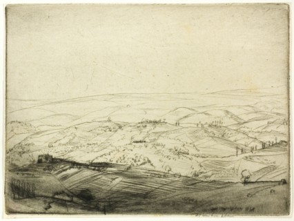 Sketch from the Walls of San Gimignano, 1909.