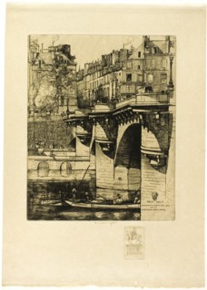 Le Pont Neuf, Paris (with remarque), 1906.