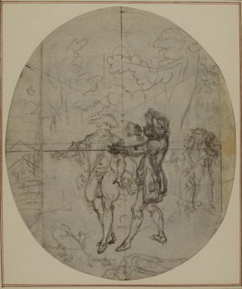 Study for a second edition, never published, of Colle's "La Partie de Chasse de Henri IV", Act II, Scene 11, before 1766.