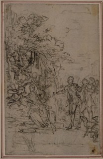Study for Vignette in Fontenelle's (attr.) "Les Amours de Mirtil", Canto II, c. 1761.