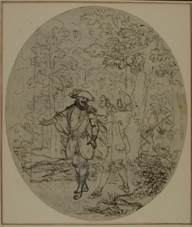 Study for a second edition, never published, of Colle's "La Partie de Chasse de Henri IV", Act II, Scene 11, before 1766.