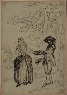 Study for a second edition, never published, of Colle's "La Partie de Chasse de Henri IV", Act II, Scene 3, before 1766.