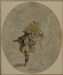 Study for a second edition, never published, of Colle's "La Partie de Chasse de Henri IV", Act II, Scene 11, before 1766.