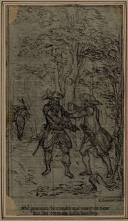 Study for Vignette-Frontispiece of Colle's "La Partie de Chasse de Henri IV", Act II, c. 1766.