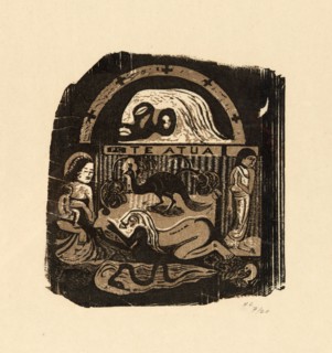Te atua (The God), from the Suite of Late Wood-Block Prints, 1899, printed 1995.