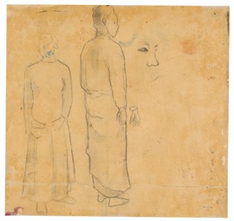 Two Figures (related to the painting Tahitian Landscape), 1891/93.