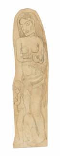 Sketch of Maori Woman and Child, 1891/93.