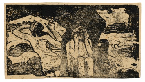At the Black Rocks, from the Suite of Late Wood-Block Prints, 1898/99.