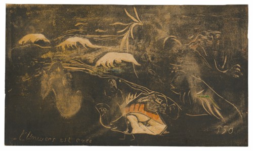 L’univers est créé (The Universe Is Being Created), from the Noa Noa Suite, 1893–94.