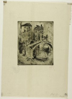 Venetian Canal and Bridges, 1886.