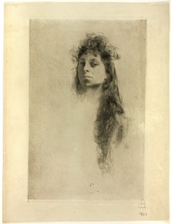 Head of a Woman with Long Hair, n.d.