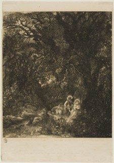 Rest on the flight into Egypt with Saddled Donkey, 1871.