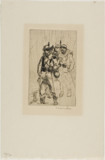 Three Soldiers Walking, c. 1915.