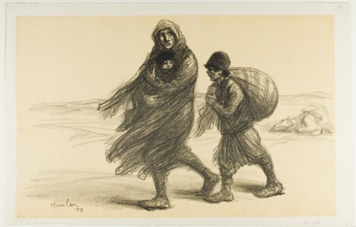 Serbian Exodus, plate twenty-one from Actualités, 1915, published January 1916.