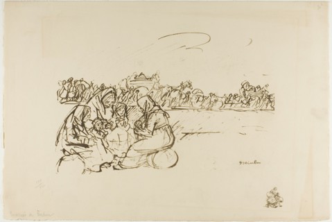 Evacuees from Verdun, plate thirty from Actualités, published May 1916.