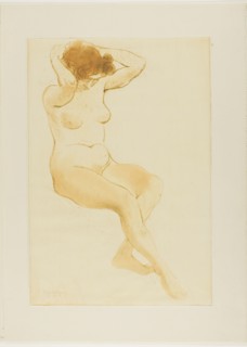Woman Fixing Her Hair, Three-Quarter View, 1902.