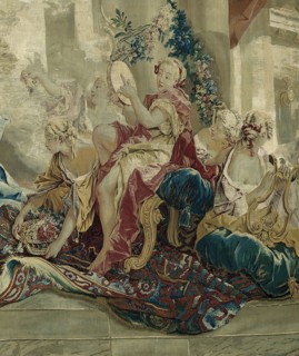 Psyche's Entrance into Cupid's Palace from the Story of Psyche, Beauvais, 1756/63. Woven at the Manufacture Royale de Beauvais under the direction of André Charlemagne Charron, after a cartoon by Fran...